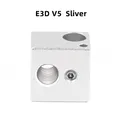 Heizblock E3D V5 V6 MK7 MK8 CR-6 SE Volcano Aluminium Messing – Farbe E3D V5 Sliver