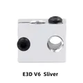 Heizblock E3D V5 V6 MK7 MK8 CR-6 SE Volcano Aluminium Messing – Farbe E3D V6 Sliver