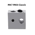 Heizblock E3D V5 V6 MK7 MK8 CR-6 SE Volcano Aluminium Messing – Farbe MK7 MK8
