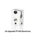 Heizblock E3D V5 V6 MK7 MK8 CR-6 SE Volcano Aluminium Messing – Farbe V6 PT100 Aluminum