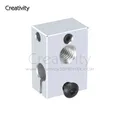 Heizblock V6 PT100 plattiertes Kupfer Messing für E3D V6 – Farbe 2 Pcs Sliver