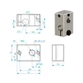 Heizblock V6 PT100 plattiertes Kupfer Messing für E3D V6 – 5