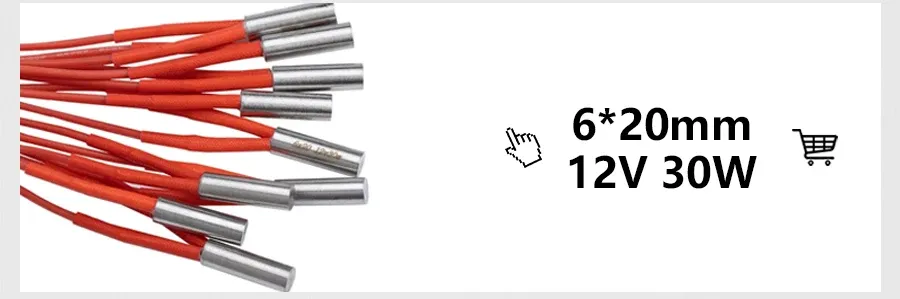 Heizpatrone 6 x 47,5 mm 80 W für Super Volcano