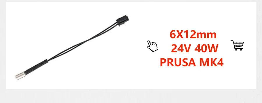 Heizpatrone 6 x 47,5 mm 80 W für Super Volcano