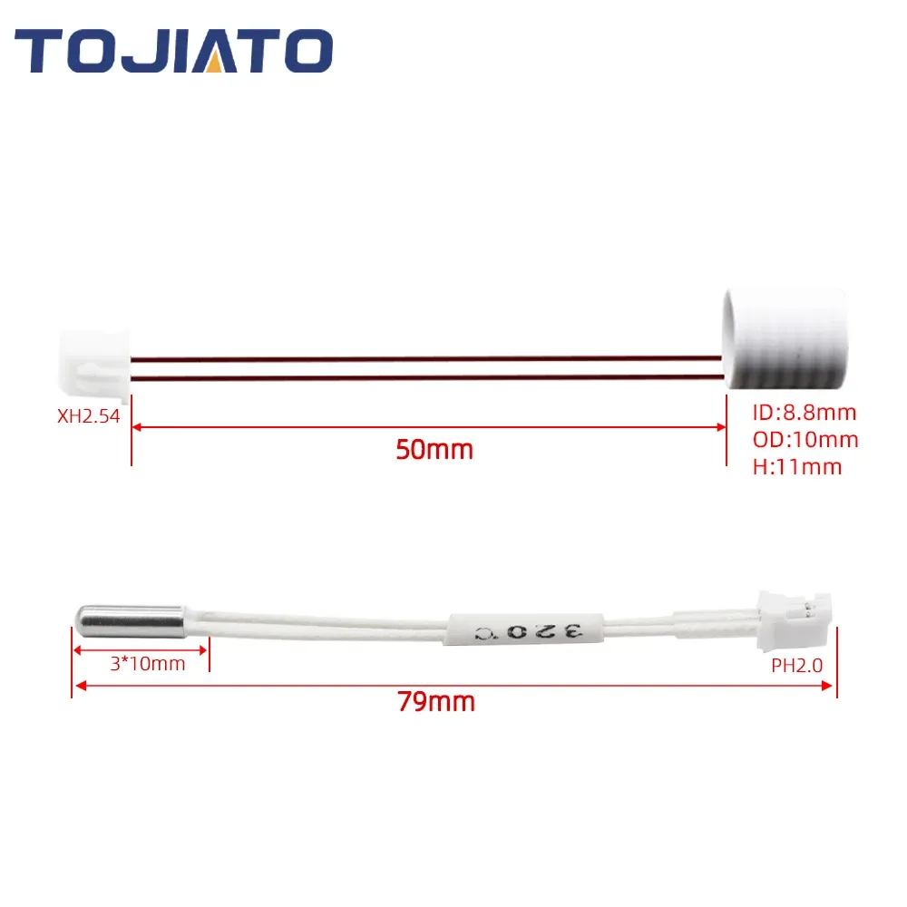 Heizrohr und Thermistor für Creality K1 Max