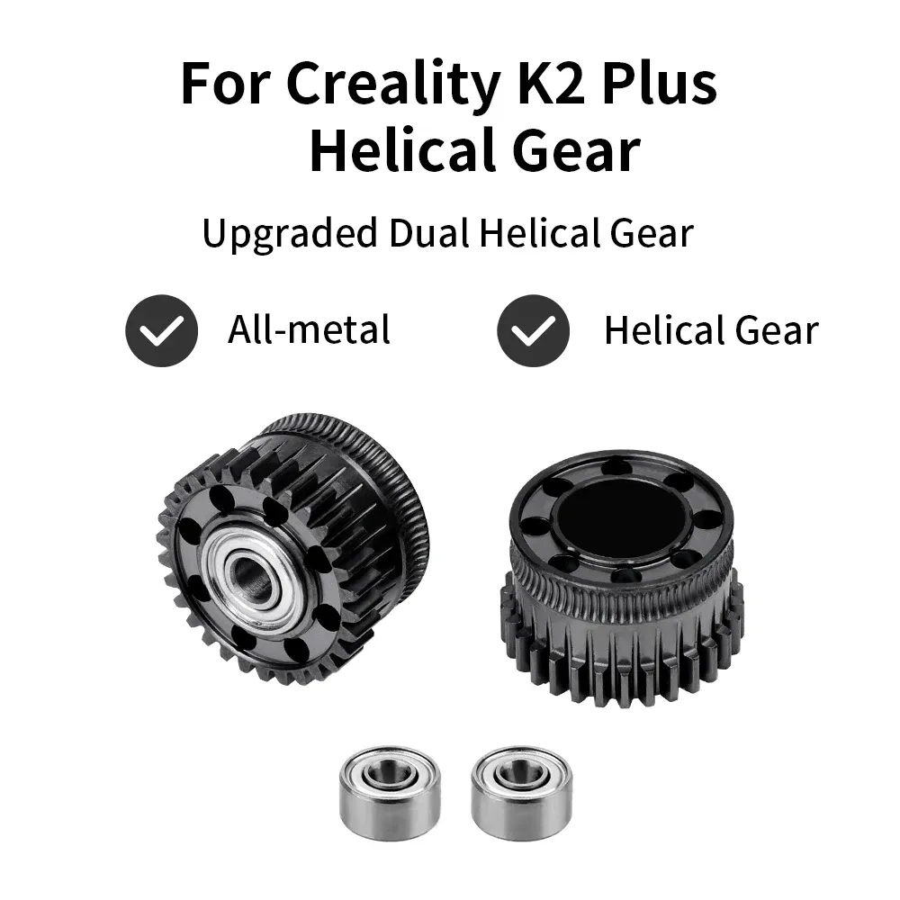 Helical Extruder Gear Ganzmetall Doppelantrieb für Creality K2 Pro Plus