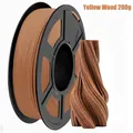 Holz-PLA Filament 1,75 mm blasenfrei 200 g bis 1 kg – Farbe 200g Yellow wood
