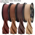 Holz-PLA Filament 1,75 mm blasenfrei 200 g bis 1 kg – Farbe 4 x 200g spool
