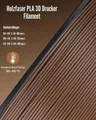Holz PLA Filament 1,75 mm mit Holzfasern 1 kg – 3