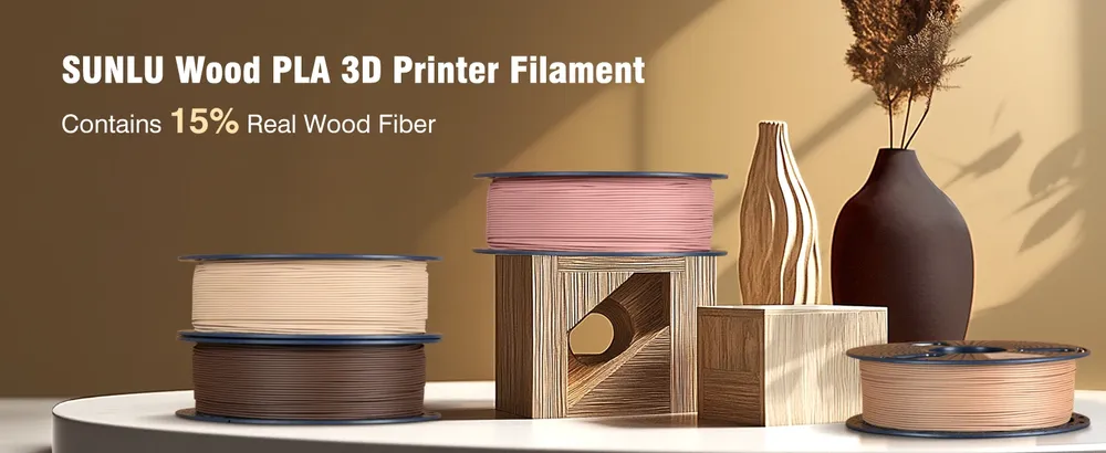 Holz PLA Filament 1,75 mm mit Holzfasern 1 kg