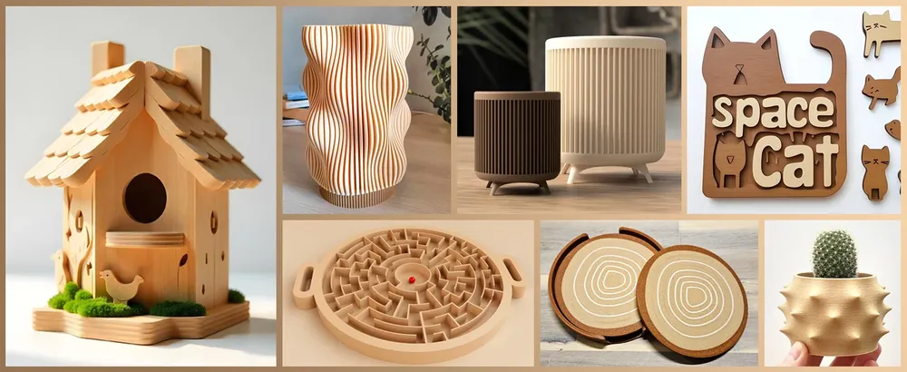 Holz PLA Filament 1,75 mm mit Holzfasern 1 kg
