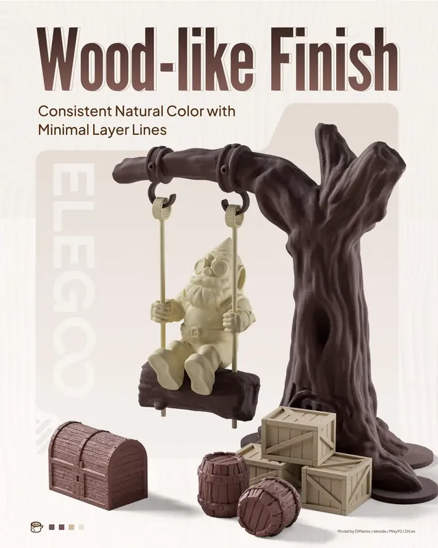 Holz PLA Filament 1,75 mm mit Holzmehl 2 kg 5 kg