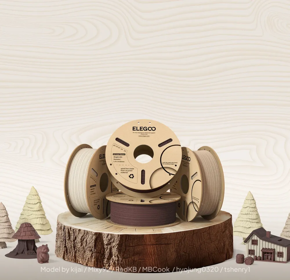 Holz PLA Filament 1,75 mm mit Holzmehl 2 kg 5 kg