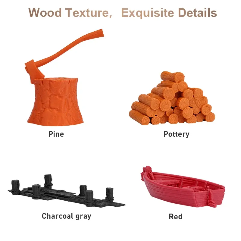 Holz PLA Filament 1,75 mm mit Holzstruktur 4 kg