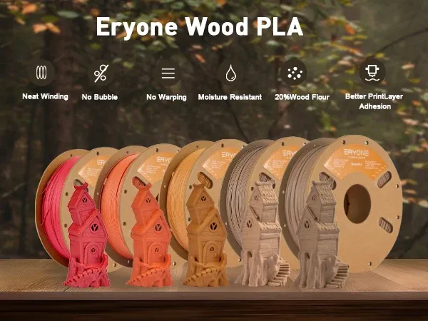 Holz PLA Filament 1,75 mm mit Holzstruktur 4 kg
