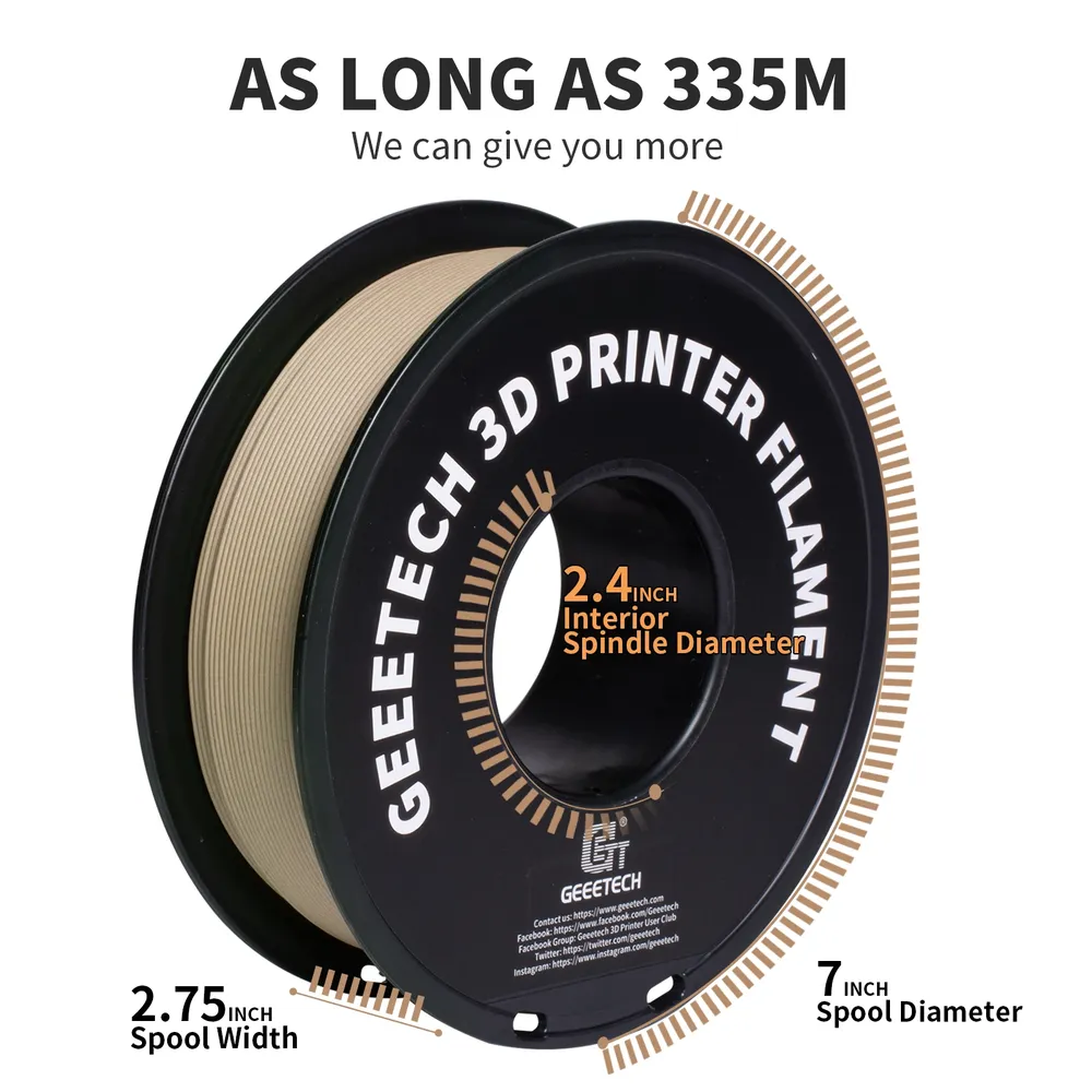 Holz PLA Filament 1,75 mm Vakuumverpackung 10 kg