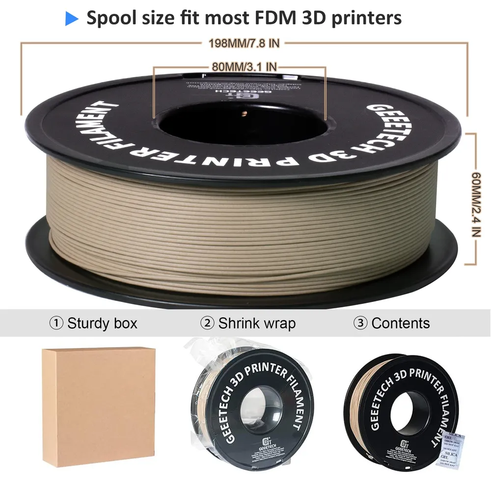 Holz PLA Filament 1,75 mm Vakuumverpackung 10 kg
