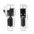 Hot End Kit Ganzmetalldüse gehärteter Stahl für Creality K2 Plus – 6