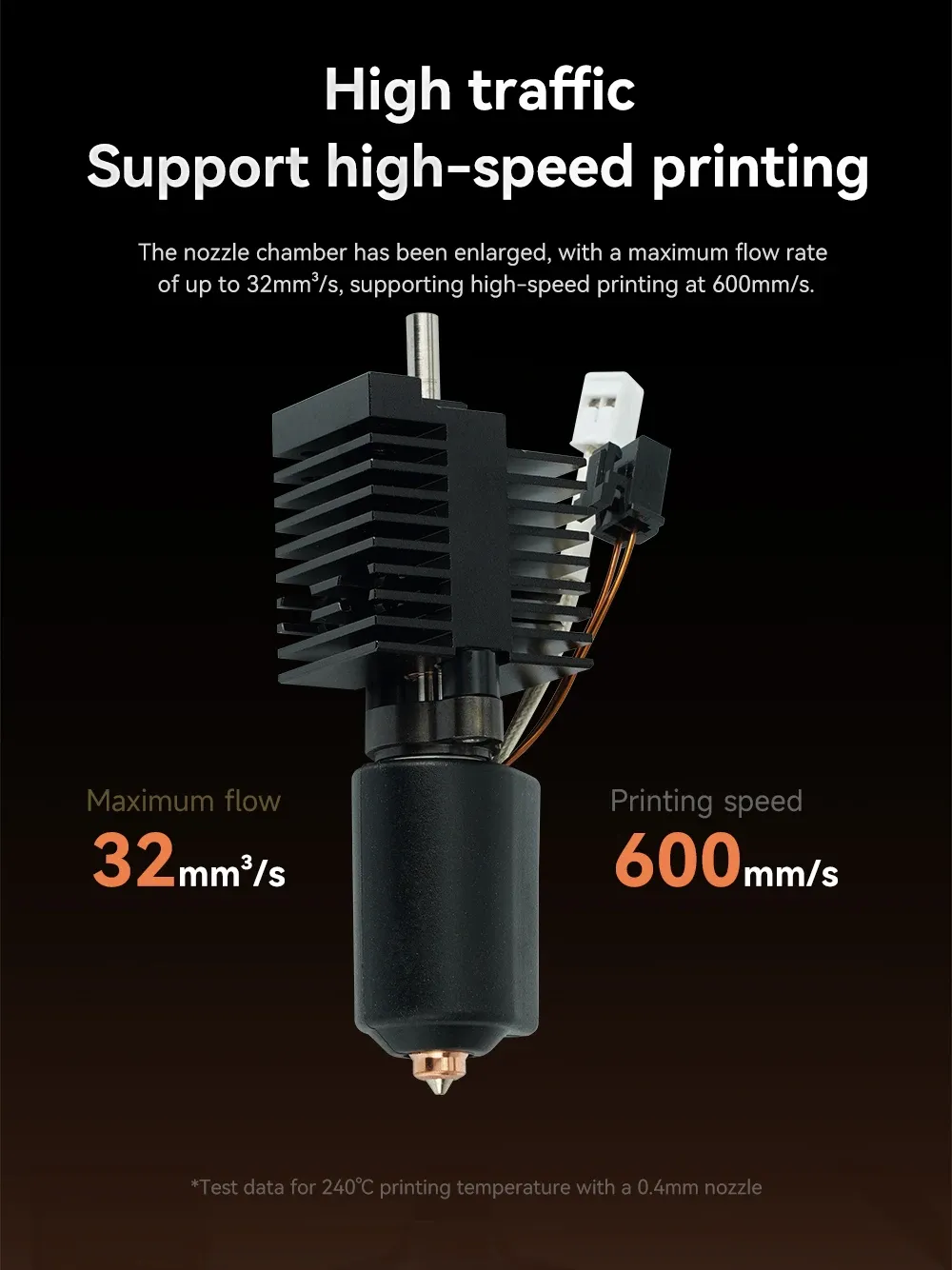 Hot End Kit Ganzmetalldüse gehärteter Stahl für Creality K2 Plus