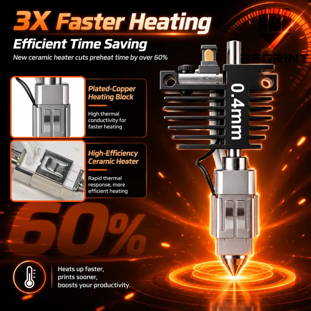 Hotend Creator 5 Pro 0,4mm Düsenbaugruppe Schnellwechsel C5