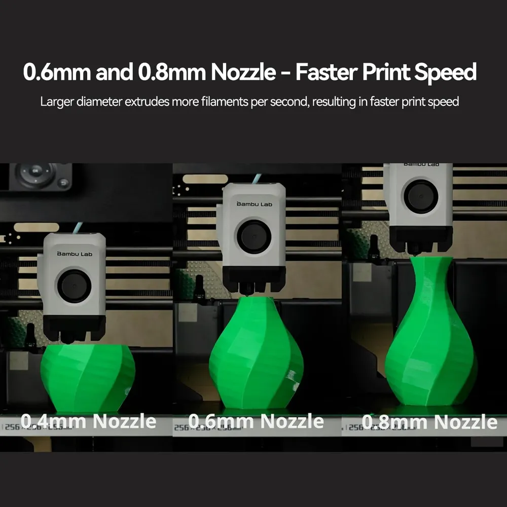 Hotend-Düse gehärtete Stahldüse 0,2 bis 0,8 mm für Bambu P2S X2D