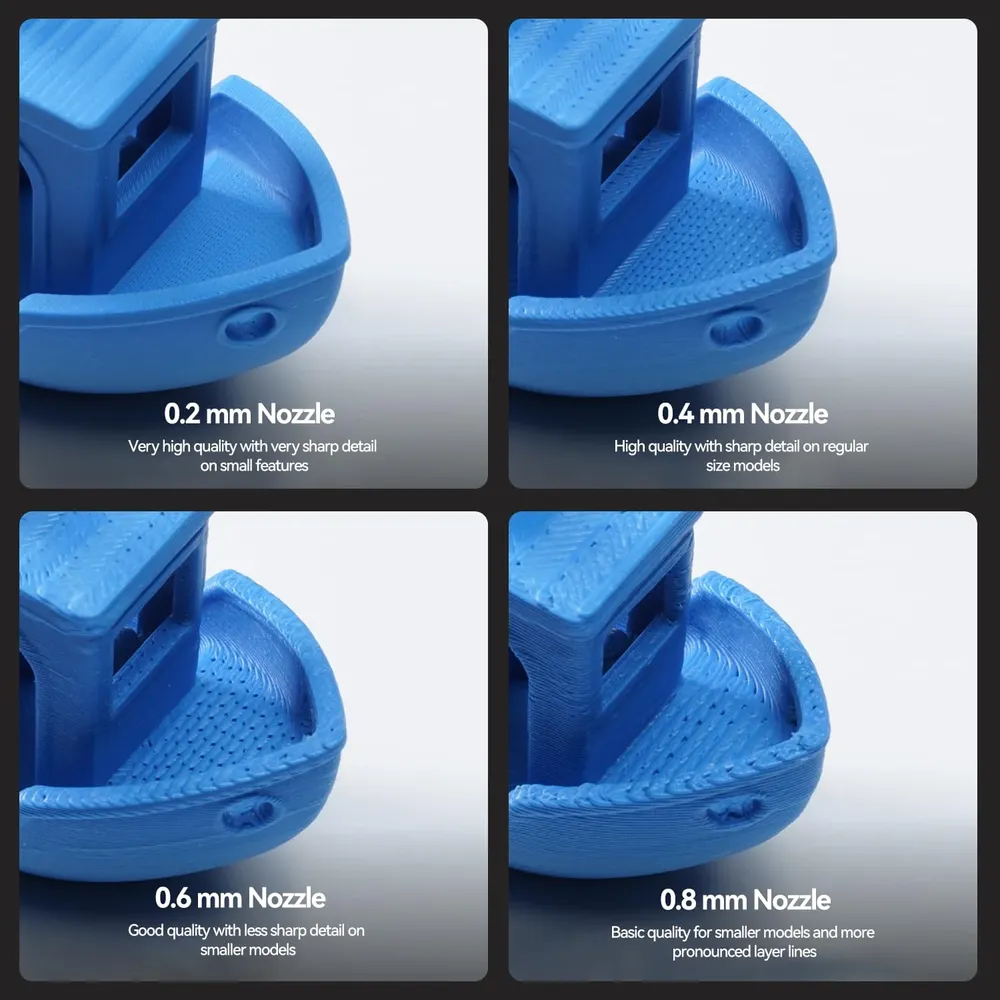 Hotend-Düse gehärtete Stahldüse 0,2 bis 0,8 mm für Bambu P2S X2D