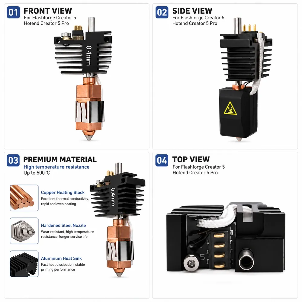 Hotend-Düsenbaugruppe für Creator 5 Pro mit Heizelement