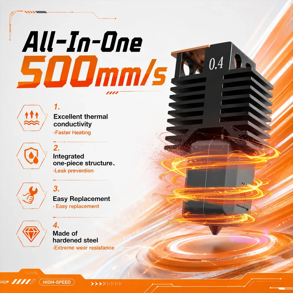 Hotend-Extruder für Snapmaker U1 mit Keramikheizung und Stahldüse