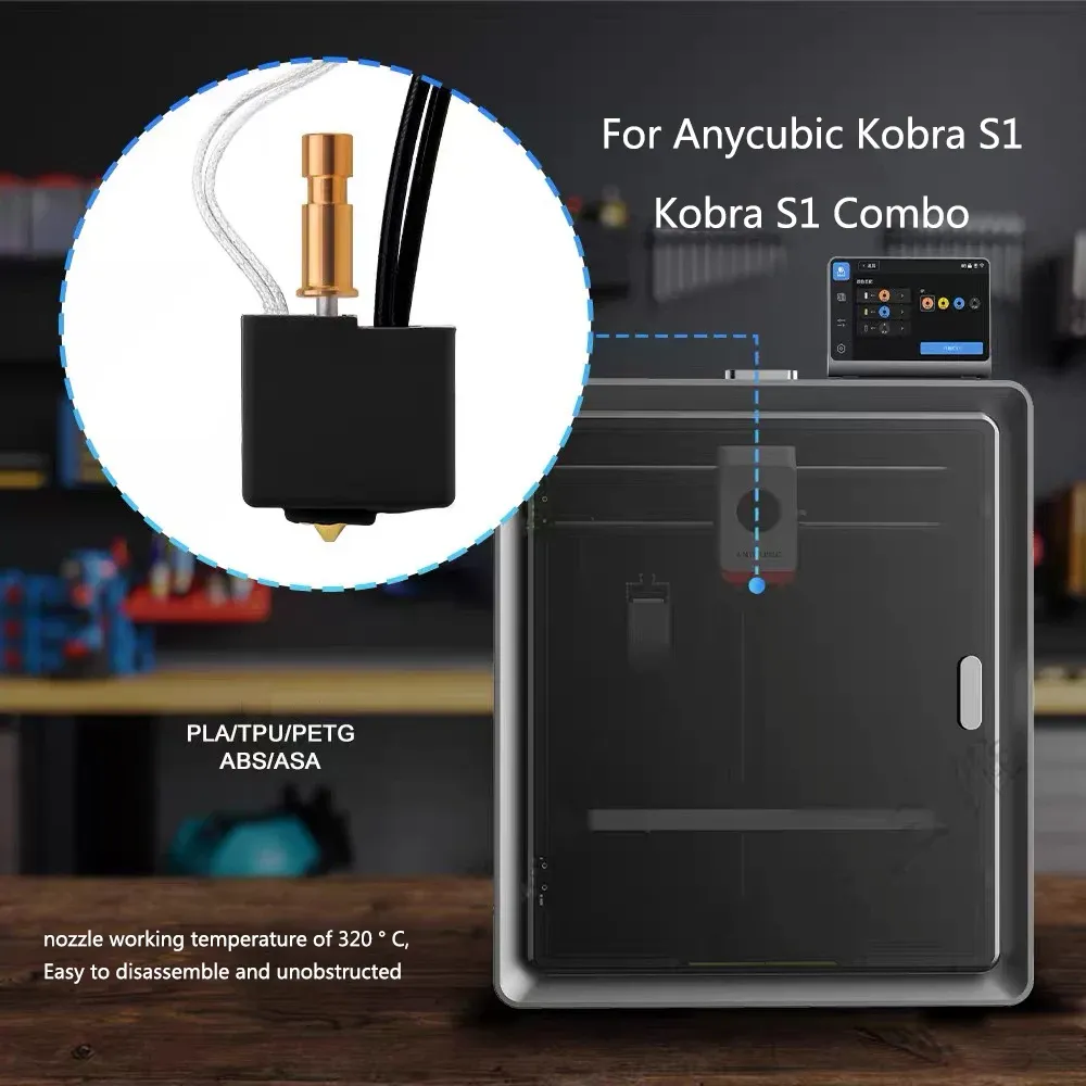 Hotend für Anycubic Kobra S1 Bi-Metal Heatbreak Throat Upgrade-Kit