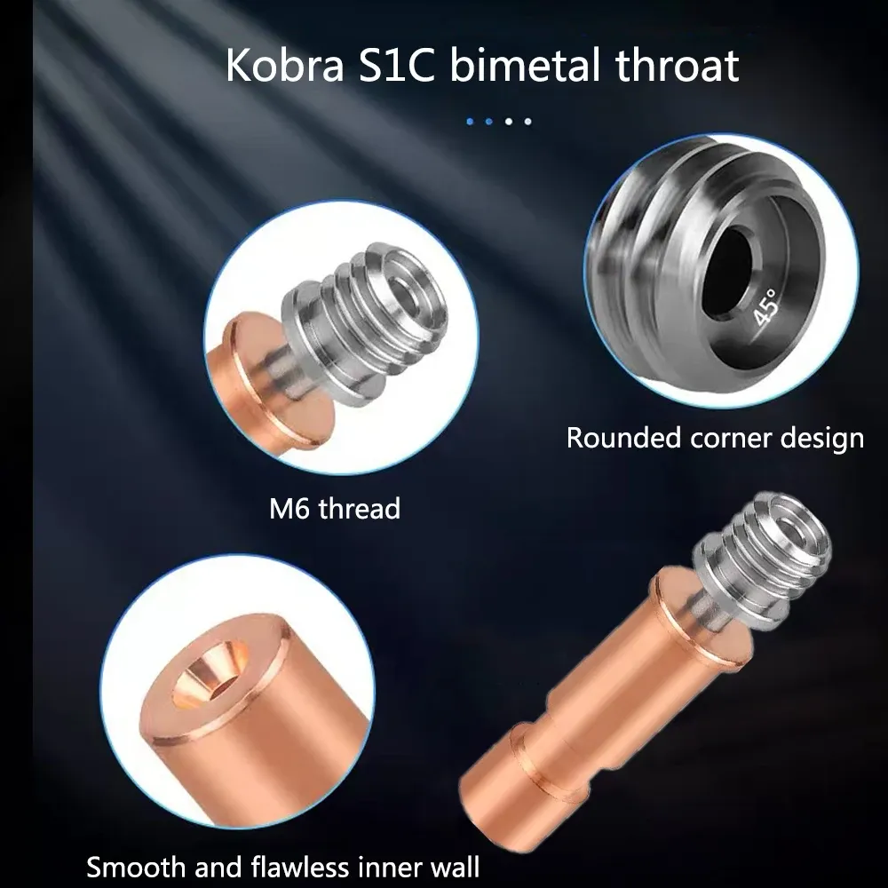 Hotend für Anycubic Kobra S1 Bi-Metal Heatbreak Throat Upgrade-Kit
