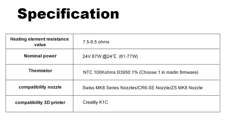 Hotend für K1C Drucker mit hoher Durchflussrate
