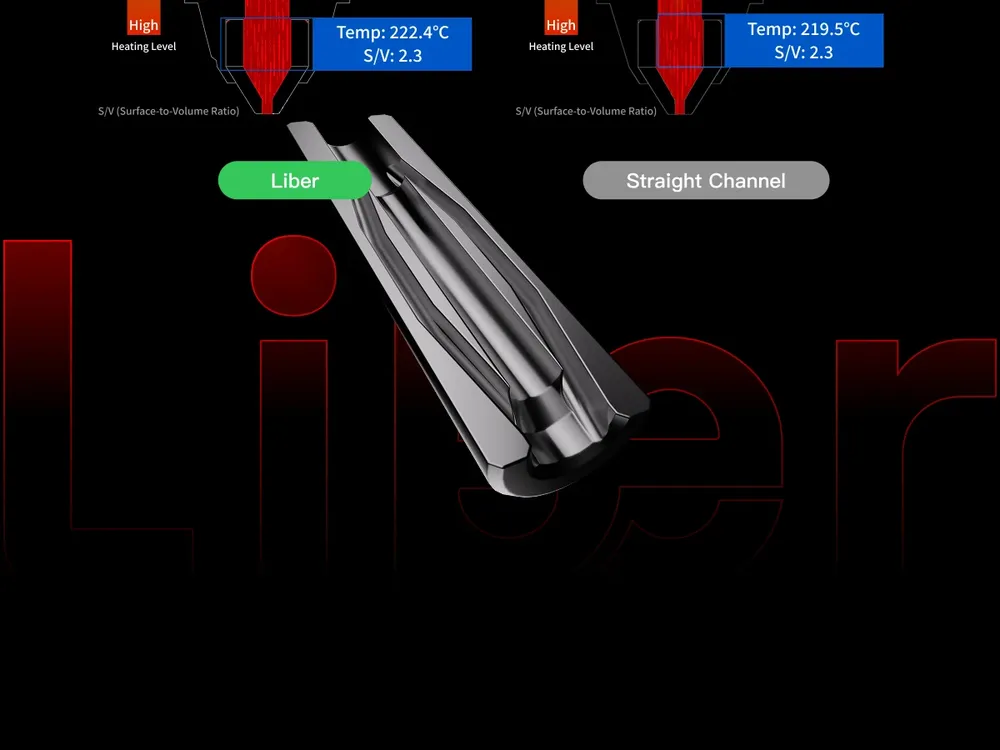 Hotend für Snapmaker U1 mit DLC-beschichteter Düse bis 55 mm³/s