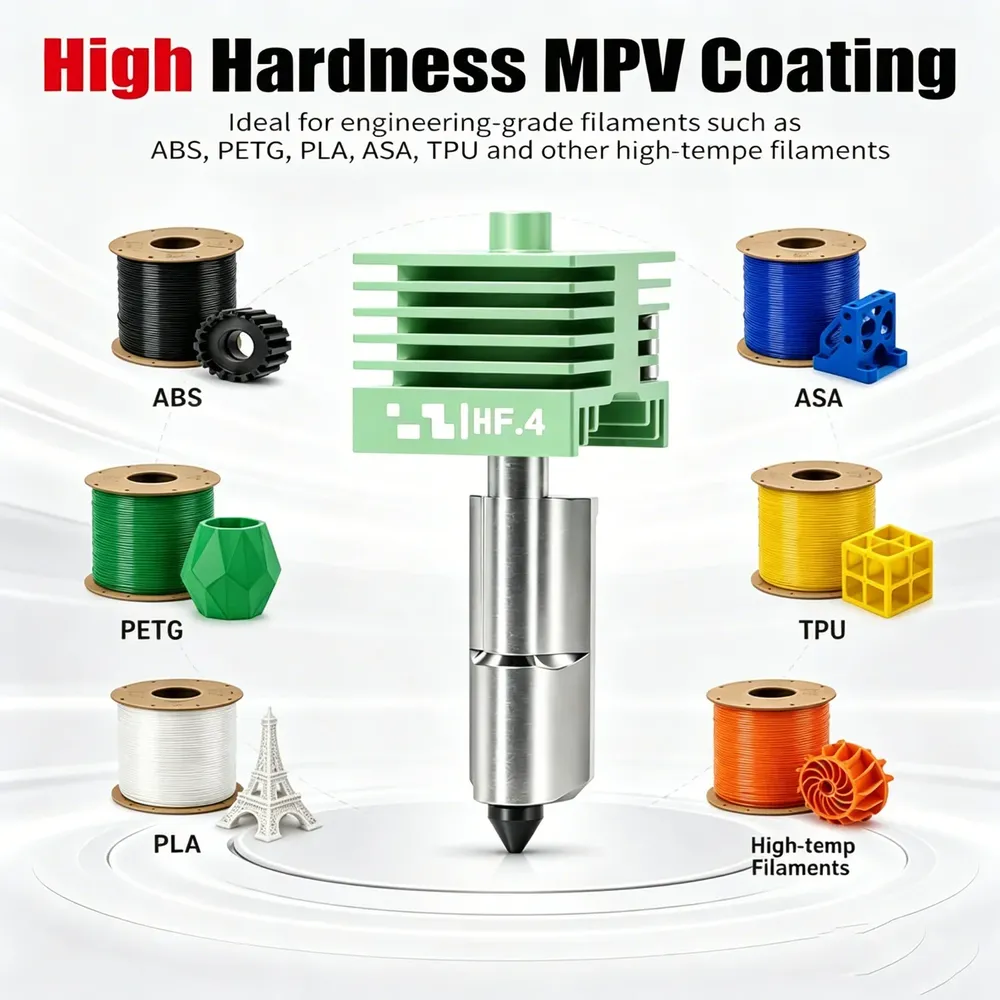 Hotend High-Flow MPVD für Bambu Lab A1 MINI mit hoher Härte
