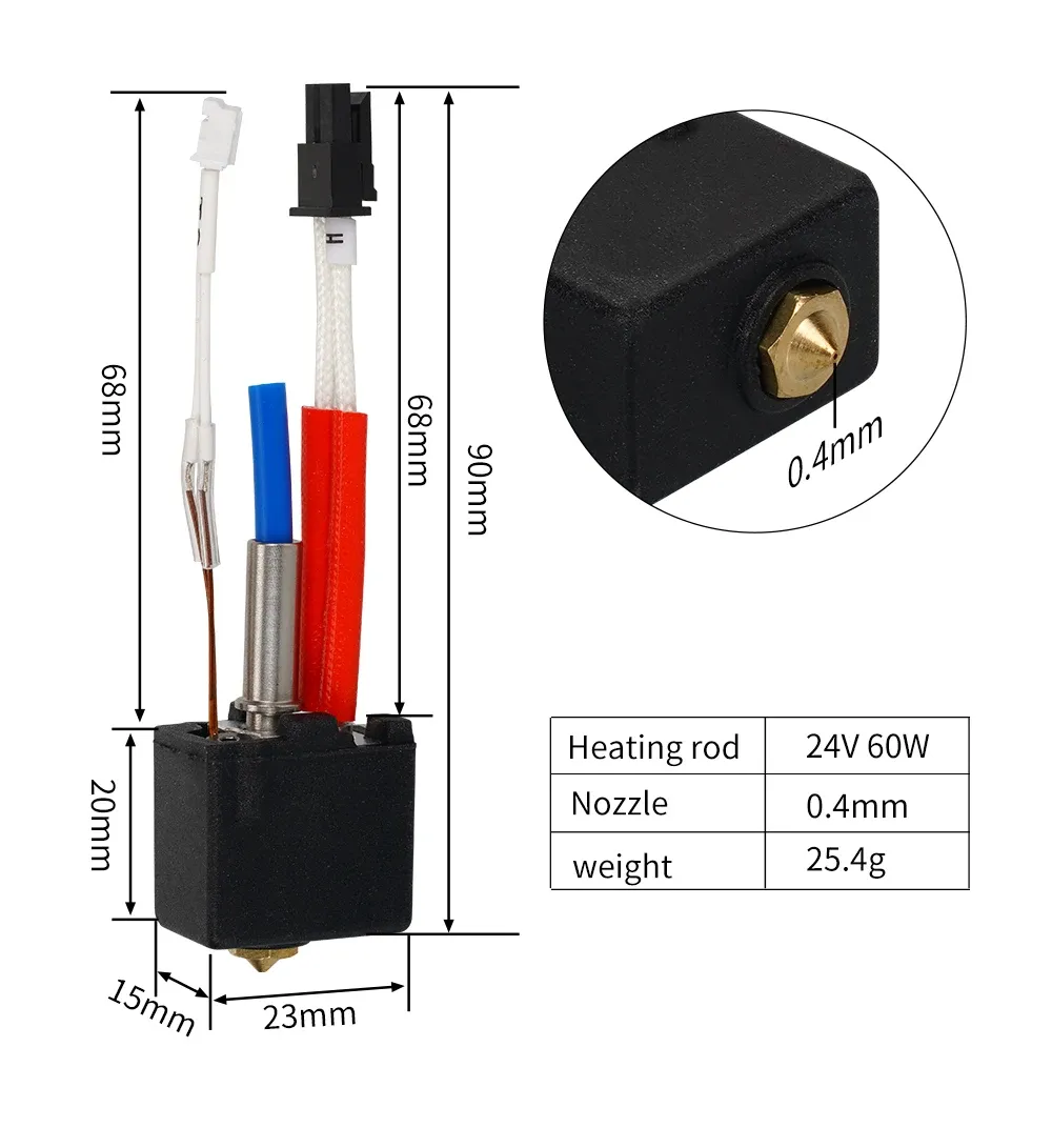 Hotend Kit 24V 60W für Anycubic Kobra 2 Serie Volcano Düse