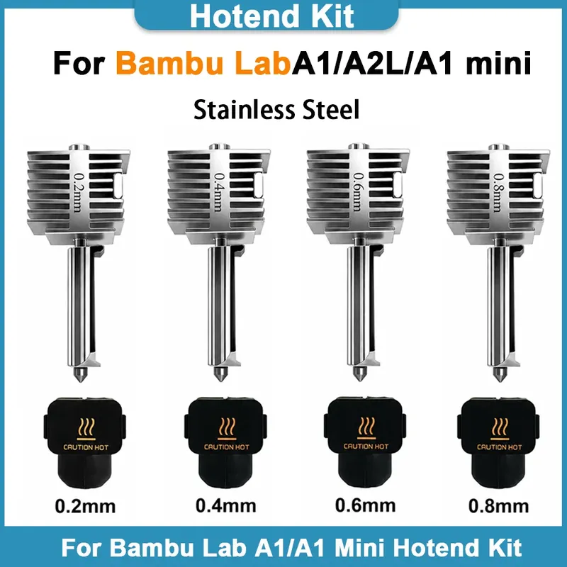Hotend-Kit Edelstahl für Bambu Lab A1/A1 Mini integriertes Design