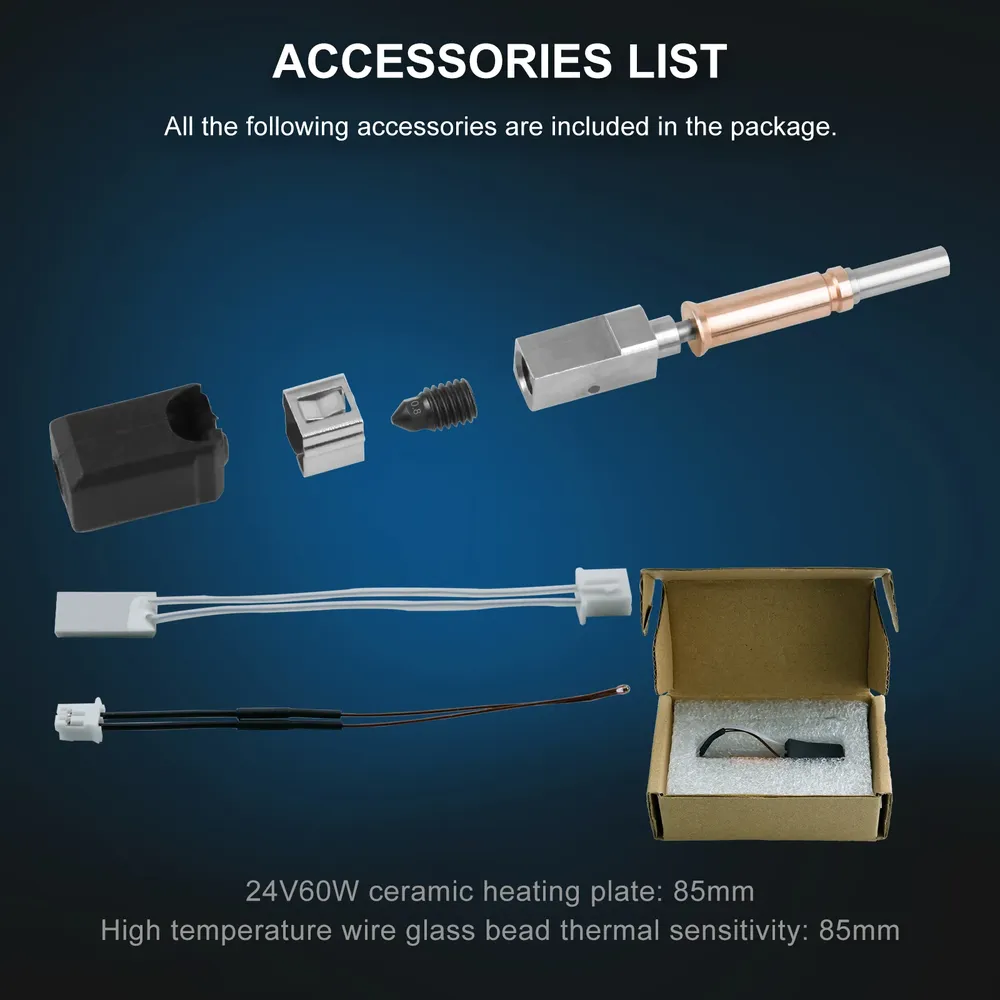 Hotend-Kit für Anycubic Kobra 3 mit Düsen aus gehärtetem Stahl 0,2 bis 0,8 mm