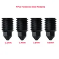 Hotend-Kit für Anycubic Kobra 3 mit Düsen aus gehärtetem Stahl 0,2 bis 0,8 mm – Farbe 4pcs Hardenes Steel
