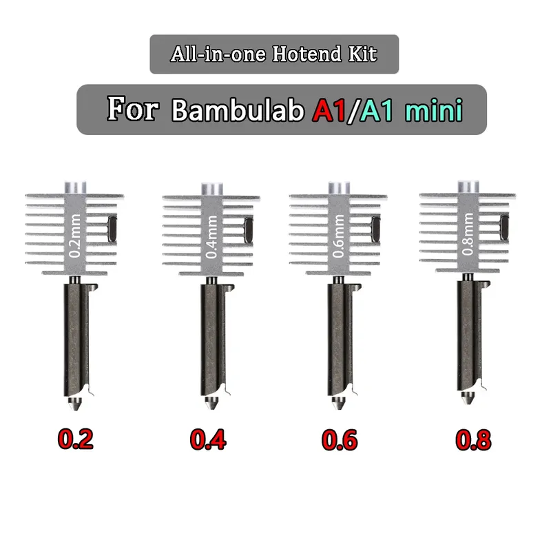 Hotend Kit für Bambu Lab A1 A1 Mini Düse gehärteter Stahl
