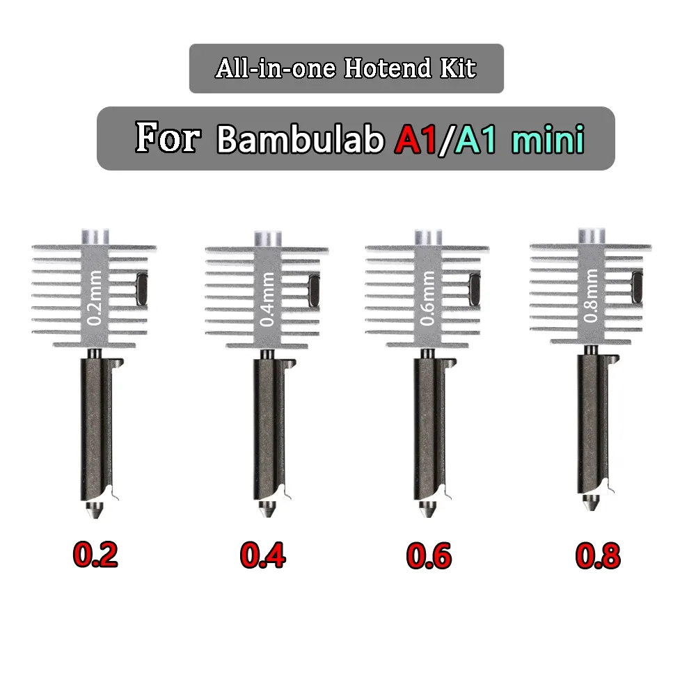 Hotend Kit für Bambu Lab A1 A1 Mini Düse gehärteter Stahl