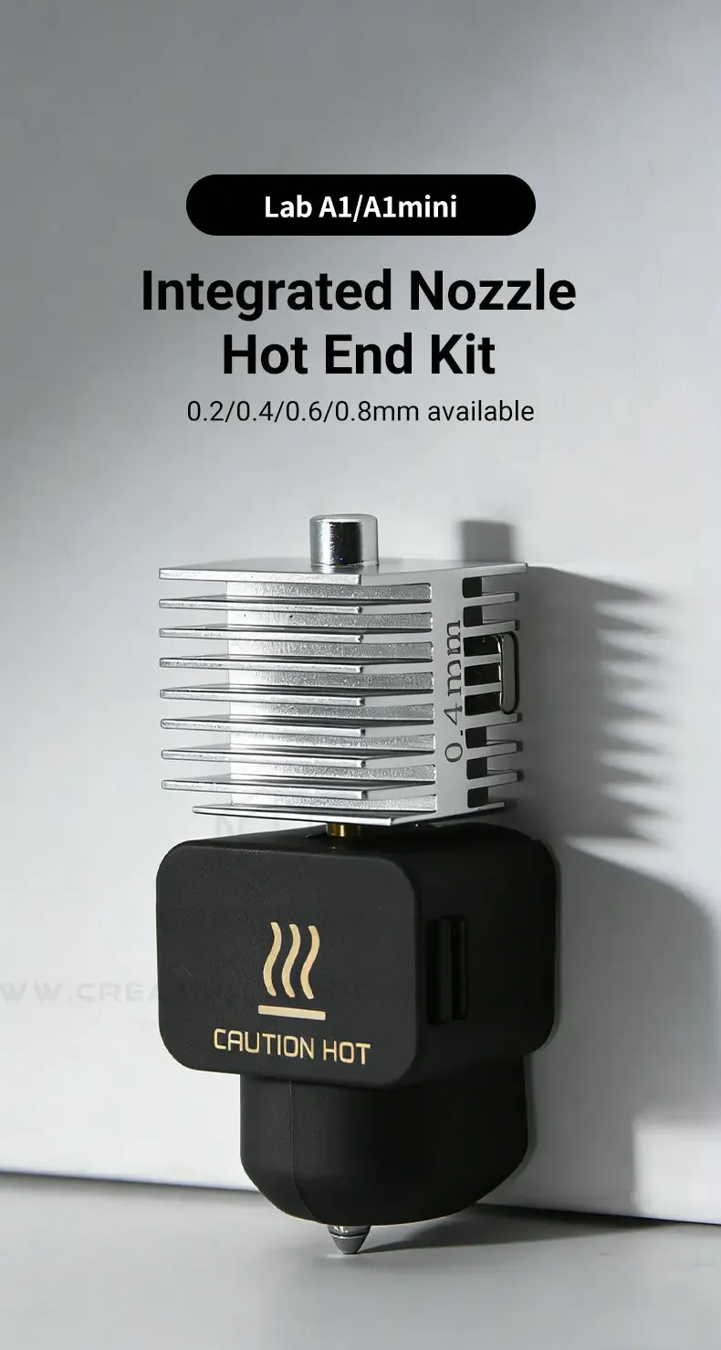Hotend-Kit für Bambu Lab A1/A1 Mini mit gehärteter Düse 0,2 bis 0,8 mm