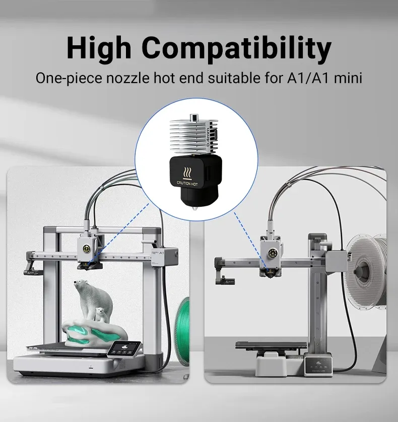 Hotend-Kit für Bambu Lab A1/A1 Mini mit gehärteter Düse 0,2 bis 0,8 mm