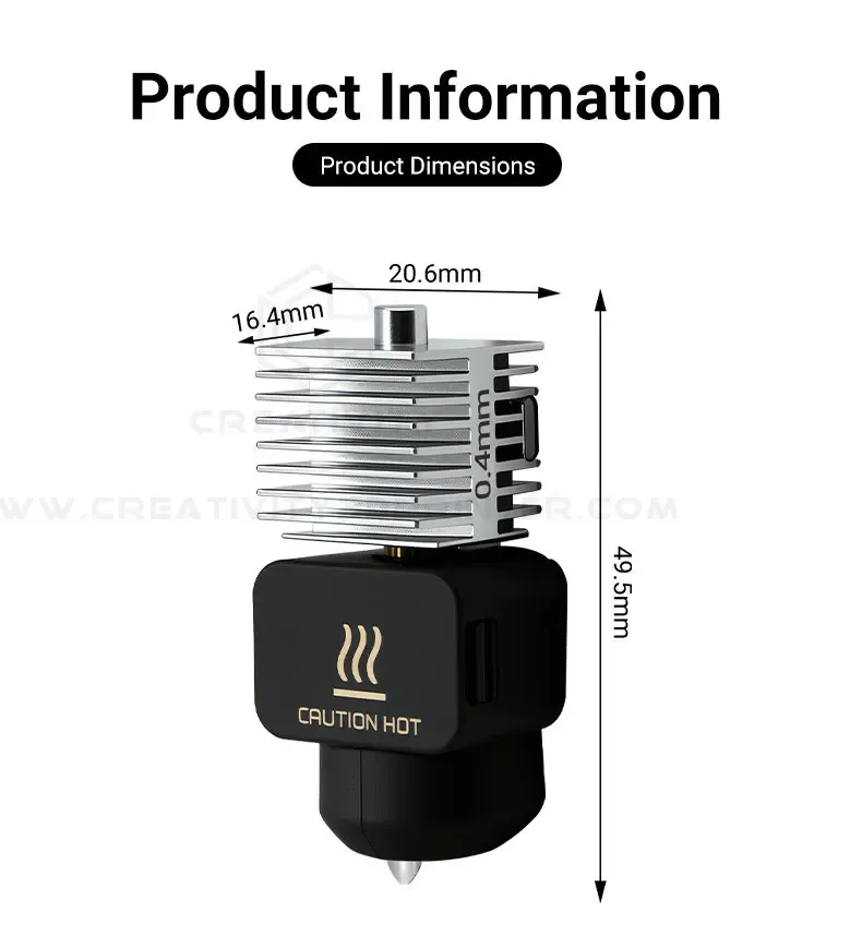 Hotend-Kit für Bambu Lab A1/A1 Mini mit gehärteter Düse 0,2 bis 0,8 mm