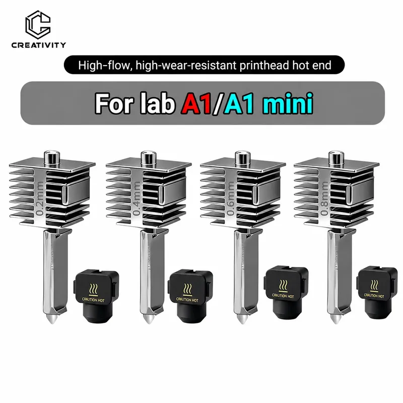 Hotend-Kit für Bambu Lab A1/A1 Mini mit gehärteter Düse 0,2 bis 0,8 mm