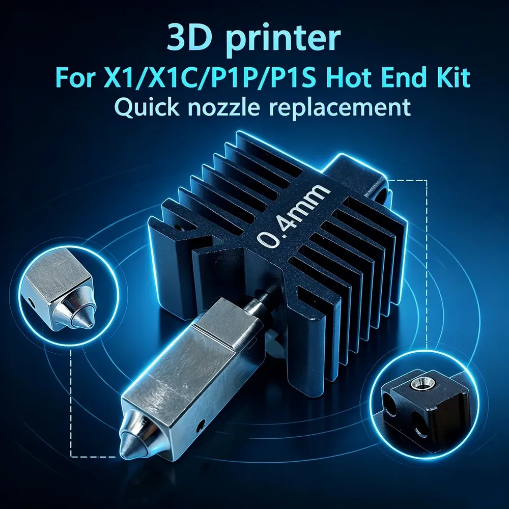 Hotend-Kit für Bambu Lab X1/P1 Serie mit Düse 0,2 bis 0,8 mm