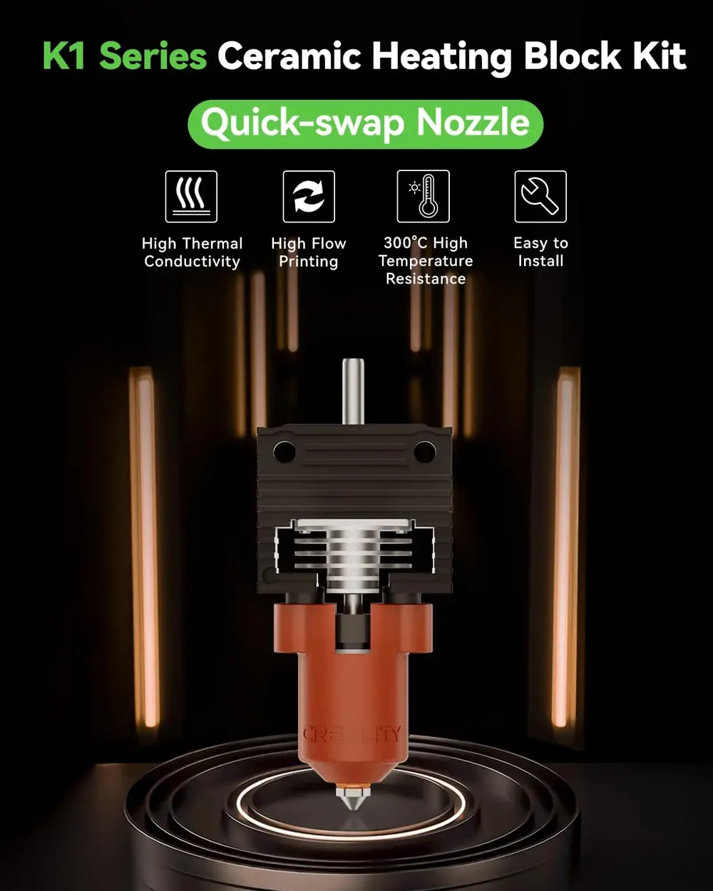 Hotend-Kit für Creality K1 Serie mit Keramik-Heizblock