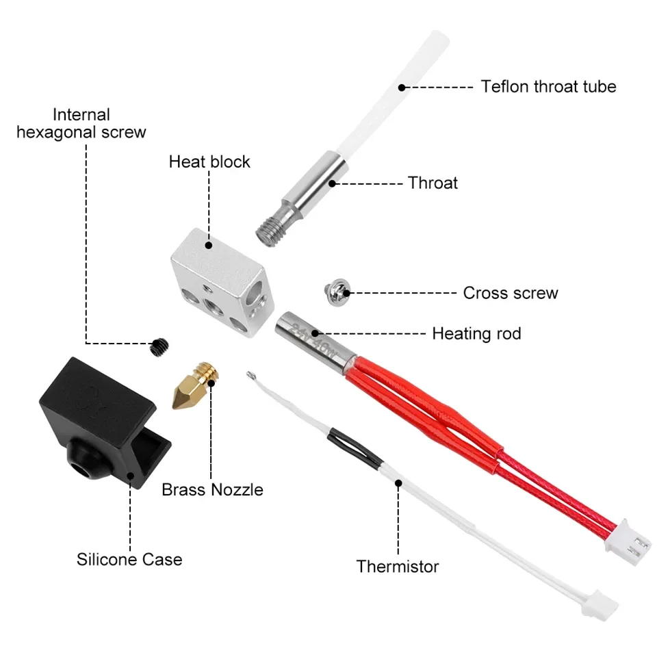 Hotend-Kit für Elegoo Neptune 3 Pro Heatbreak Heizblock Heizstab 24V