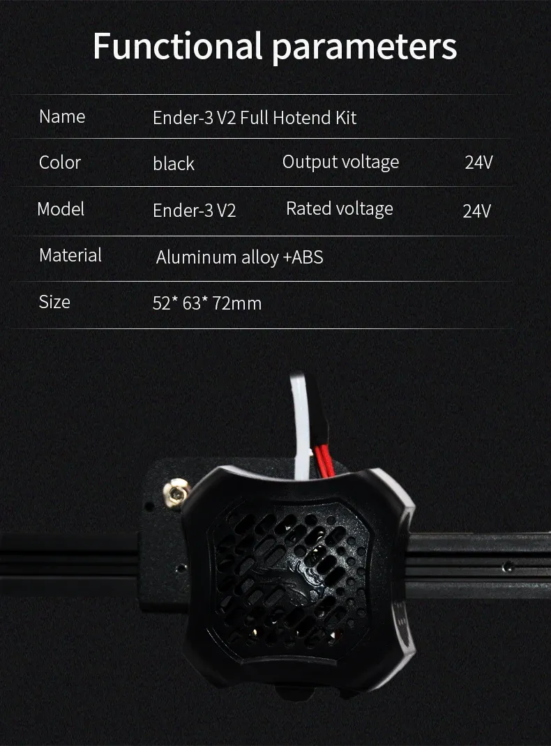 Hotend-Kit für Ender 3 V2 mit Lüfter und 0,4mm Düse