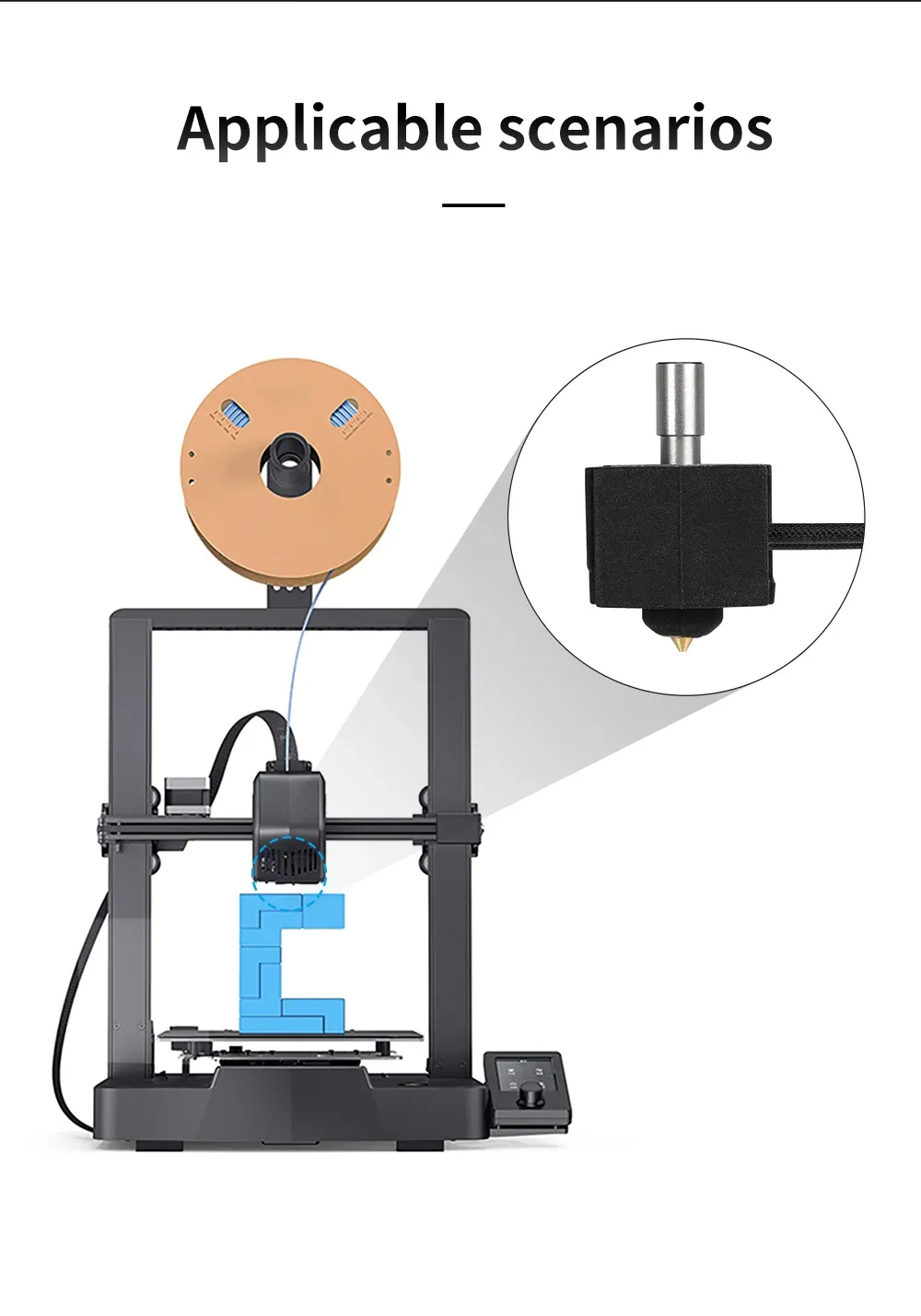 Hotend Kit für Ender 3 V3 SE Titan Throat Bimetall Heatbreak J-kopf