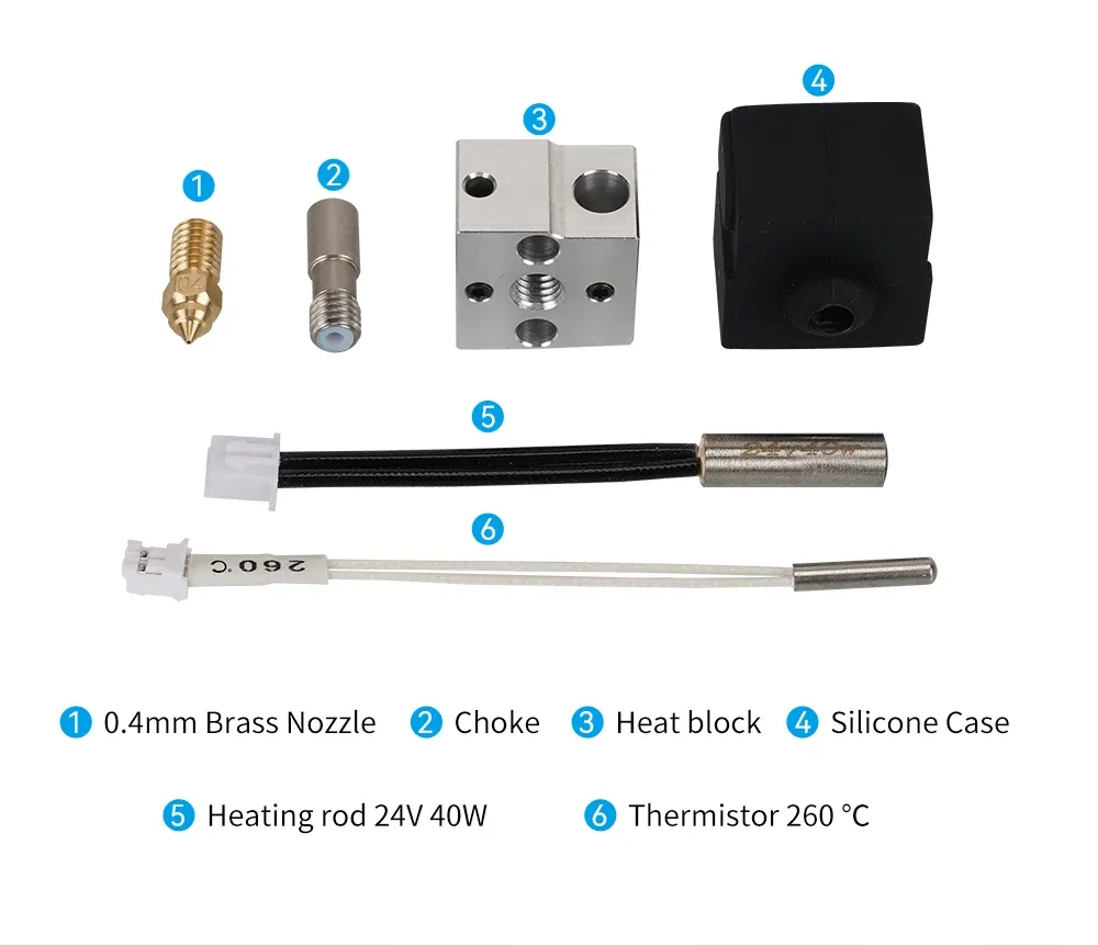 Hotend Kit für Ender 3 V3 SE Titan Throat Bimetall Heatbreak J-kopf