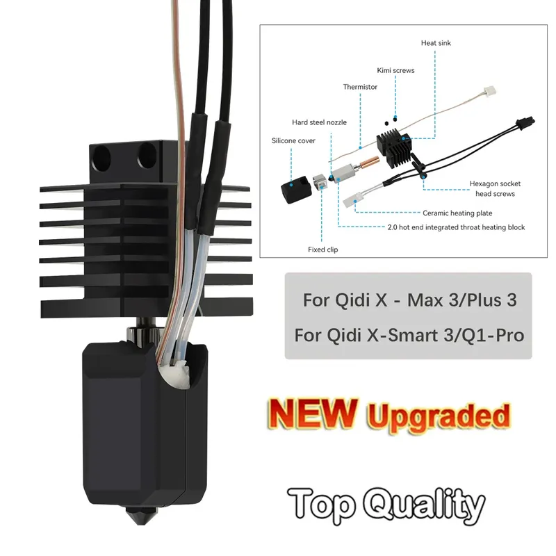 Hotend-Kit für Qidi X plus 3 Serie mit Keramik-Heizstab